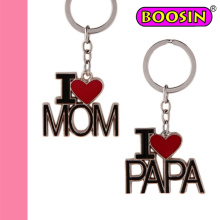 Ich liebe Mamma u. Papa Keychain / Mamma Schlüsselring / Metall Keychain